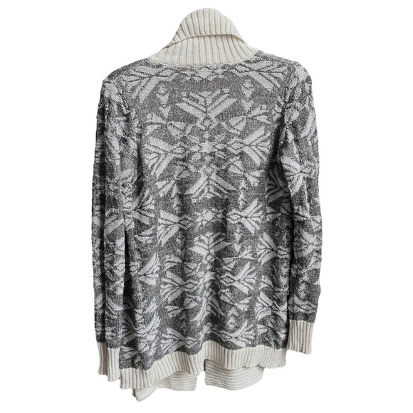 Mudd Southwestern Pattern Open Cardigan White Gray Size Medium - Picture 2 of 6